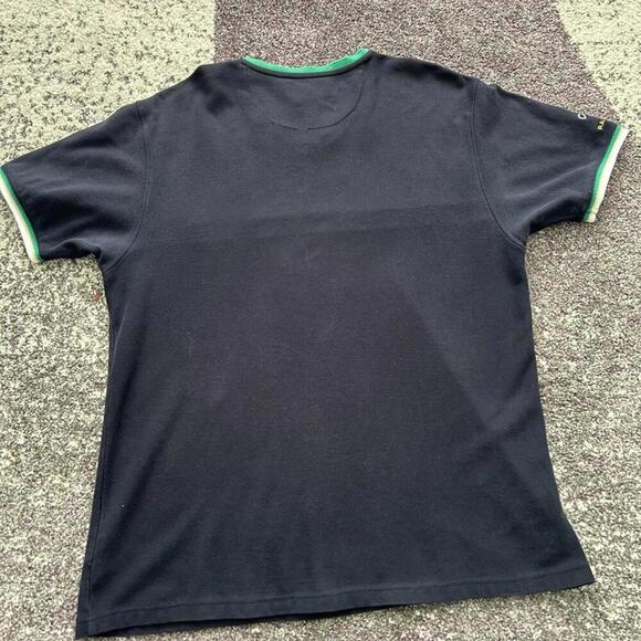 Chaps Ralph Lauren Men's Black V-Neck T-Shirt with Green and - Picture 6 of 7